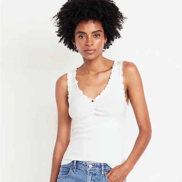 Cinched Rib-Knit Tank Top - Picture 1 of 12